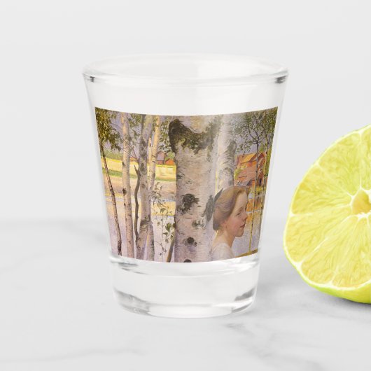 Lisbeth in der Birch Grove (Schönes junges Mädchen Schnapsglas (Vorderseite)