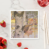 Lisbeth in der Birch Grove (Schönes junges Mädchen Serviette (Beispiel)