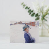 Lisbeth ist neuer Hut Postkarte (Stehend Vorderseite)