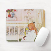 Lisbeth mit einer gelben Tulpe Mousepad (Mit Mouse)