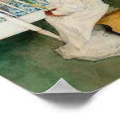 Lisbeth mit Gelber Tulip Poster (Ecke)