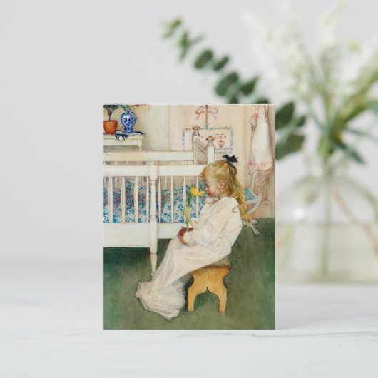 Lisbeth mit Gelber Tulip Postkarte (Stehend Vorderseite)