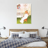 Lisbeth mit gelber Tulpe Leinwanddruck (Insitu (Schlafzimmer))