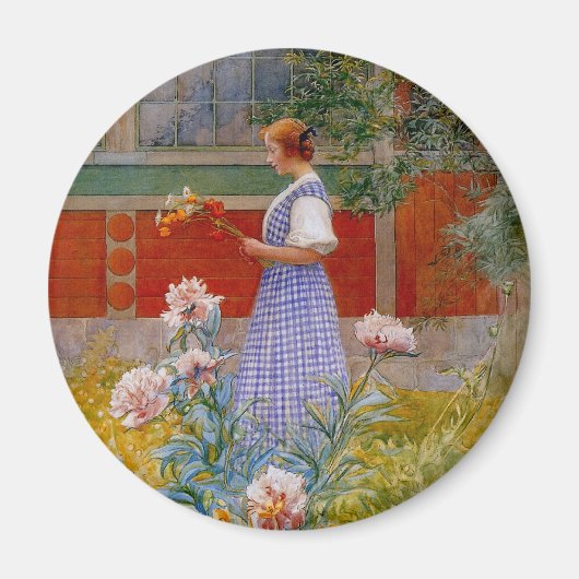 Lisbeth mit Peonies Magnet (Vorne)