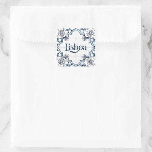 Lisboa Azulejo Tile Sticker – Blue Portuguese Cera (Tasche)
