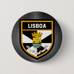 Lisboa-Flagge Button