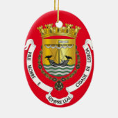 Lisboa* Marqûes Pombal Weihnachtsverzierung Keramik Ornament (Hinten)