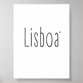 Lisboa - minimalistic typography poster (Vorne)