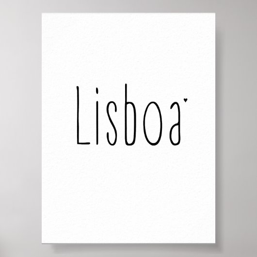 Lisboa - minimalistic typography poster (Vorne)