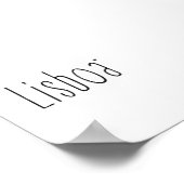 Lisboa - minimalistic typography poster (Ecke)
