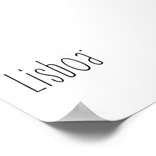 Lisboa - minimalistic typography poster (Ecke)