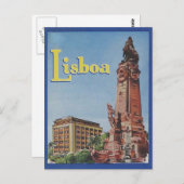 Lisboa Portugal Hotel Label Postcard Postkarte (Vorne/Hinten)