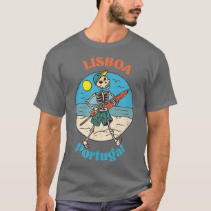 Lisboa Portugal Skeleton Souvenir Erinnerung T-Shirt