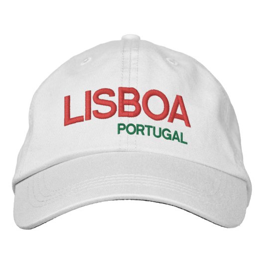 LISBOA PORTUGAL StickHat Bestickte Kappe (Vorderseite)