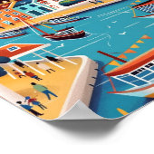 Lisboa Portugal Vintag Berühmter Reiseort Poster (Ecke)