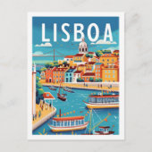 Lisboa Portugal Vintag Berühmter Reiseort Postkarte (Vorderseite)