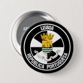 Lisboa Round Emblem Button (Vorne & Hinten)