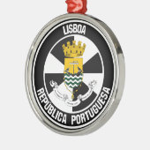 Lisboa Round Emblem Ornament Aus Metall (Links)