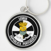 Lisboa Round Emblem Schlüsselanhänger (Vorne)