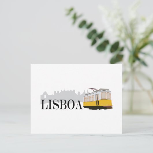 Lisboa Tram Postkarte (Stehend Vorderseite)