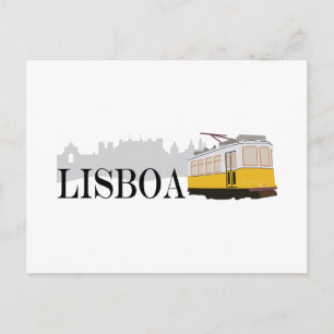 Lisboa Tram Postkarte