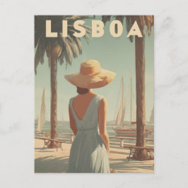 Lisbon 50s vintage postkarte