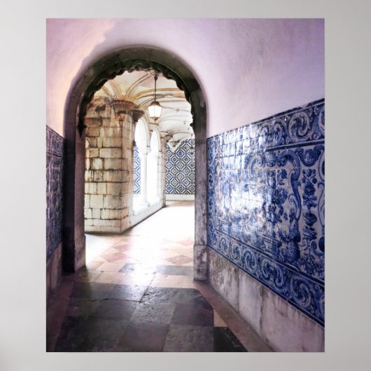 Lisbon Azulejos Tiles  Architecture Photo Poster (Vorne)