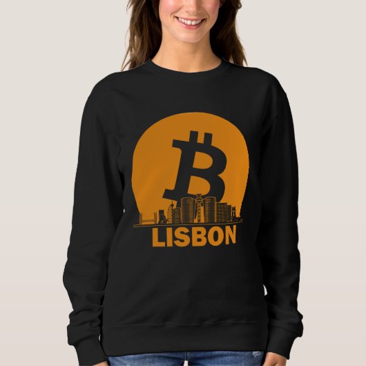 Lisbon Bitcoin Maximalist  Bitcoin Lisbon Skyline Sweatshirt (Vorderseite)