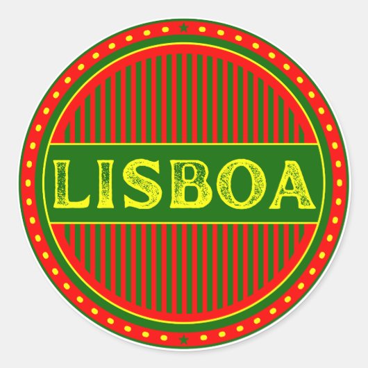 Lisbon City Pride Emblem – Portuguese Identity Runder Aufkleber (Vorderseite)