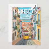 Lisbon Portugal Alfama Postkarte (Vorne/Hinten)