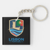 Lisbon Portugal Europe Schlüsselanhänger (Rückseite)