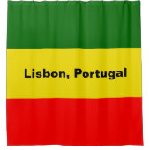 Lisbon, Portugal Flag Stripes Duschvorhang (Vorderseite)