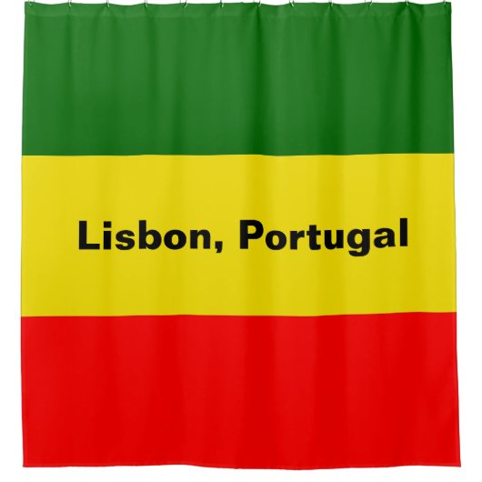 Lisbon, Portugal Flag Stripes Duschvorhang (Vorderseite)