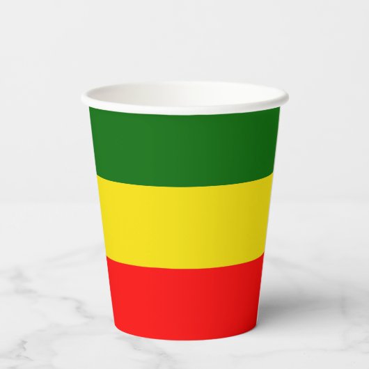 Lisbon, Portugal Flag Stripes  Pappbecher (Rückseite)