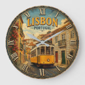 Lisbon Portugal  Große Wanduhr (Vorderseite)