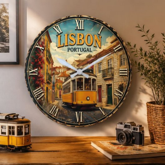 Lisbon Portugal  Große Wanduhr