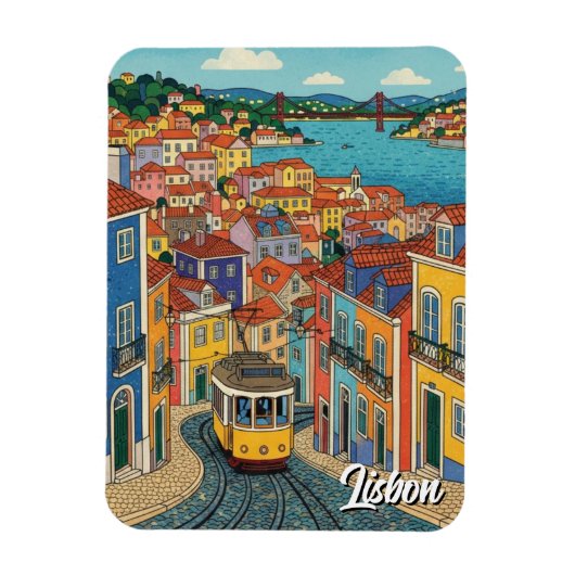 Lisbon Portugal Travel  Magnet (Vertikal)