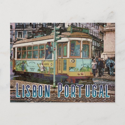 Lisbon Portugal Travel Postcard Postkarte (Vorderseite)