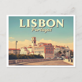 LISBON PORTUGAL VINTAG POSTKARTE