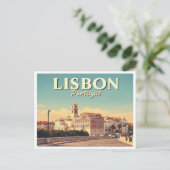 LISBON PORTUGAL VINTAG POSTKARTE (Stehend Vorderseite)