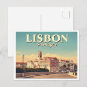 LISBON PORTUGAL VINTAG POSTKARTE (Vorne/Hinten)