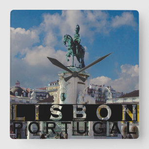 Lisbon Quadratische Wanduhr
