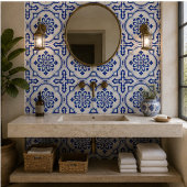 Lisbon Royale Classic Blue and White Geometric Fliese