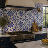 Lisbon Royale Classic Blue and White Geometric Fliese