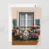Lisbon´s Fensterbalkon Postkarte (Vorne/Hinten)