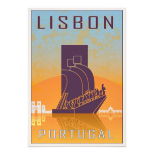 Lisbon vintage Plakat Fotodruck