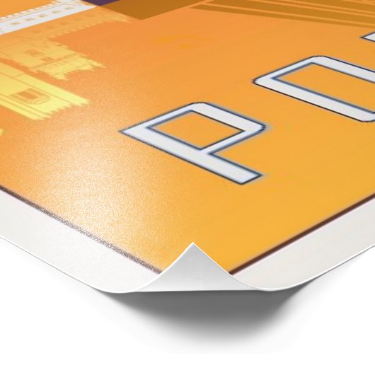 Lisbon vintage Plakat Fotodruck (Ecke)