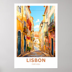 Lisborn Portugal Travel Print Poster