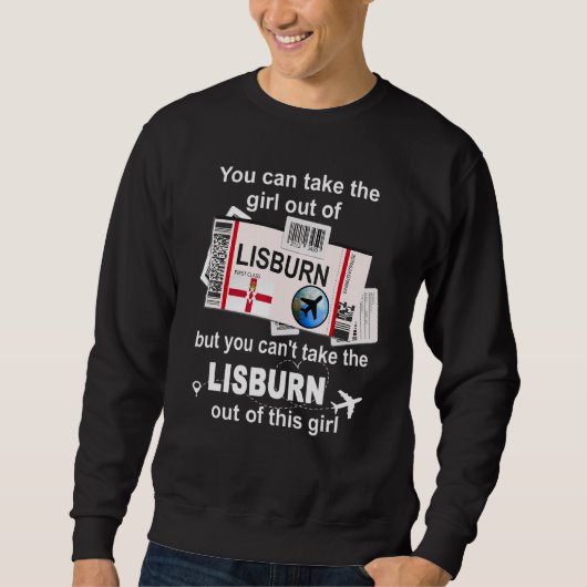 Lisburn Boarding Pass Lisburn Girl Lisburn Sweatshirt (Vorderseite)