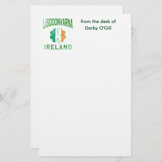LISDOONVARNA Irland Briefpapier (Vorne/Hinten)